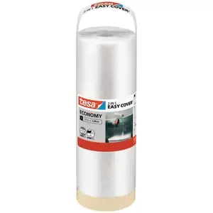 Image of Tesa Easy Cover Economy L - 2 in 1 Masking Tape & Dust Sheet - 33m x 1.40m