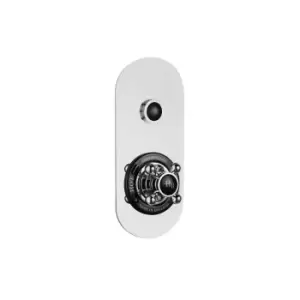 Image of Hudson Reed Traditional Push Button Shower Valve (single Outlet) - Black/Chrome