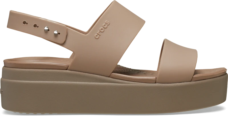 Image of Crocs Women Brooklyn Low Sandals Latte/Mushroom 3