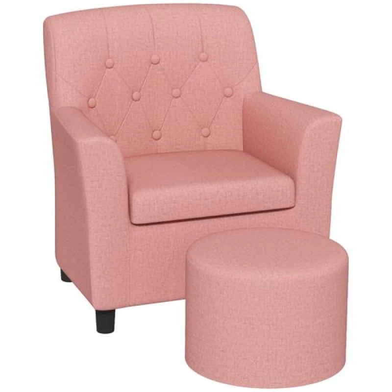 Image of Aiyaplay Kids Sofa Set With Footrest - Pink 310-081V70PK