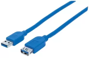 Image of Manhattan USB-A to USB-A Extension Cable, 1m, Male to Female, 5...