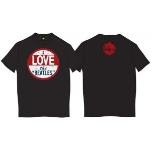 Image of The Beatles I Love The Beatles Vintage Mens Medium T-Shirt - Black