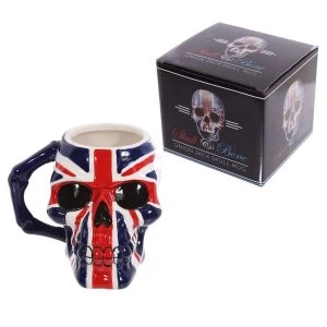 Image of Skull Head Union Flag Ceramic Mug