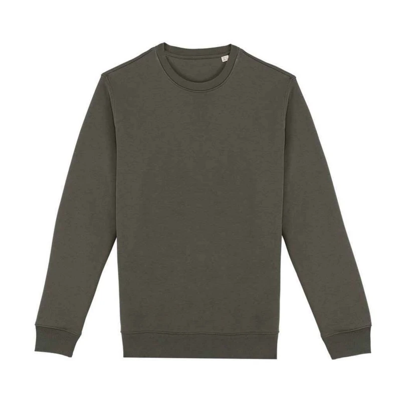 Image of Native Spirit Mens Crew Neck Sweatshirt in Khaki Size: XS Khaki Male XS