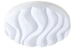Image of Flush Ceiling Light Large Round 45W LED IP44 3000K, 4050lm, Matt White Acrylic