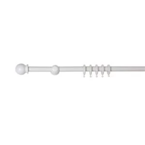 Image of Colours White Fixed length Curtain pole L120 cm
