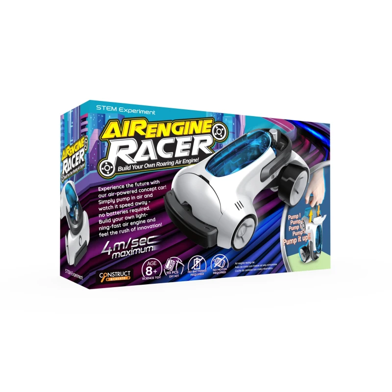 Image of MENKIND Air Engine Racer Car Kit, White,Blue 5056327920397