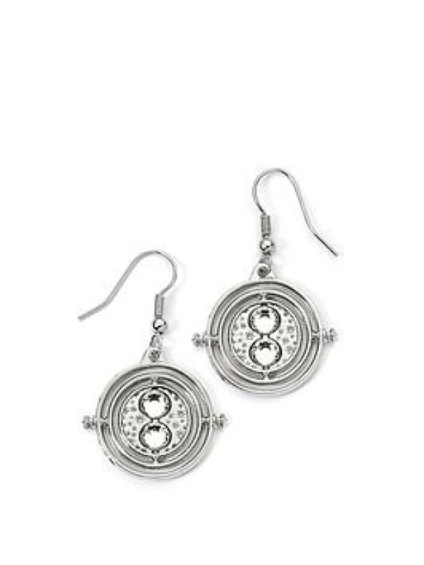 Image of Harry Potter Harry Potter Silver Tone Time Turner Drop Earrings