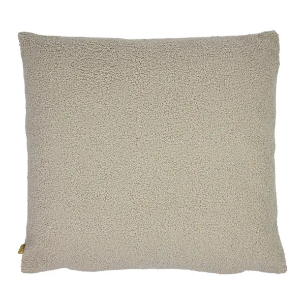 Image of Malham Fleece Square Cushion Latte, Latte / 50 x 50cm / Feather Filled