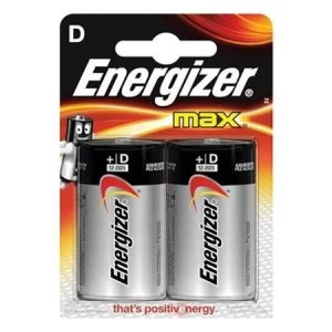 Image of Energizer Max D Alkaline Batteries Pack of 2 Batteries
