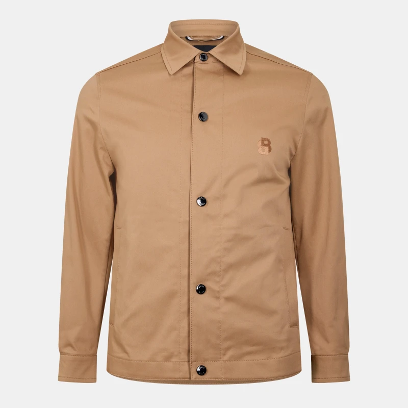 Image of Boss Mens Overshirt Medium Beige male S