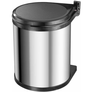 Image of Cupboard Bin Compact-Box Size M 15 L Stainless Steel 3555-101 - Silver - Hailo