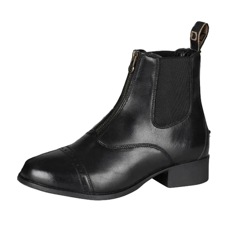 Image of Dublin Foundation II Leather Zip Jodhpur Boots in Black Size: 3 Black Unisex 3