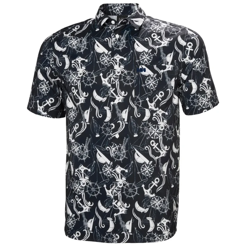 Image of Helly Hansen Shirt Helly Hansen Fjord Qd Ss 2.0 Bleu Male S