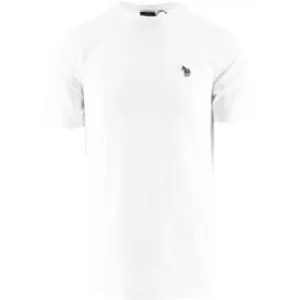 Image of Paul Smith White Regular Fit Short Sleeve Zebra T-Shirt