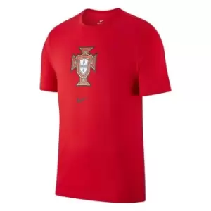 Image of 2020-2021 Portugal Nike Evergreen Crest Tee (Red)