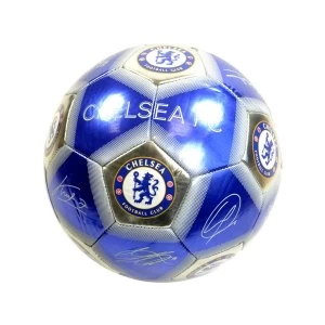 Image of Chelsea Signature Football Blue Silver Pentagon Size 5