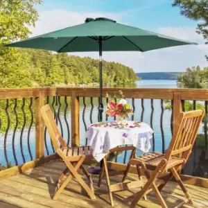 Image of Alfresco Outdoor Parasol 2.7m with Crank and Tilt Pole, Green