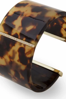 Image of BR WIDE CUFF - GLD/TORT/CRY