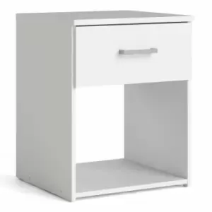 Image of Space Bedside 1 Drawer In White