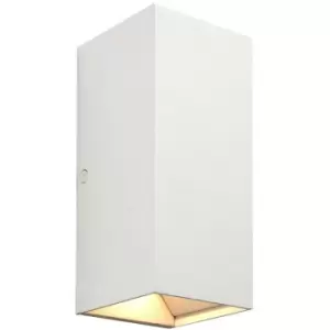 Image of Saxby Glover CCT LED Outdoor Up Down Wall Lamp Matt White Paint & Clear Glass 3000/4000/6000K IP44