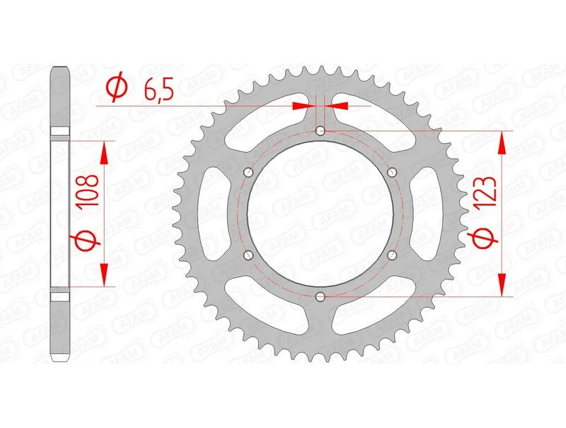 Image of AFAM Steel Standard Rear Sprocket 92114 - 420