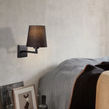 Image of Profil - 4664 Black Nickel Cream Wall Lamp