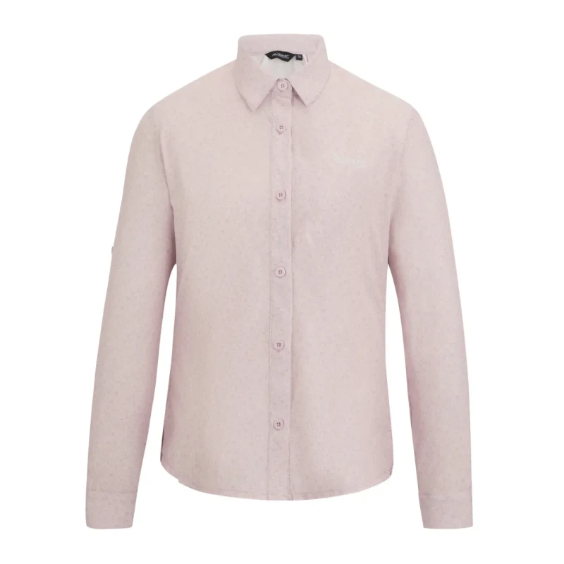 Image of Womens Long Sleeve Insect-Repellent Shirt Regatta Travel Rose Female 40
