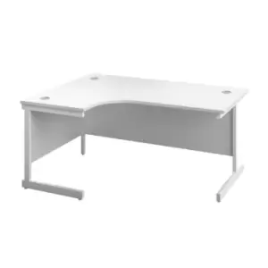Image of Tc 1800X1200 Single Upright Left Hand Radial Desk White-white + Desk High Ped
