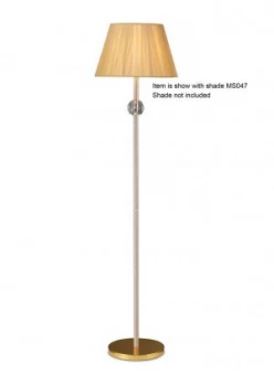 Image of Floor Lamp (SHADE SOLD SEPARATELY) 1 Light Gold, Crystal