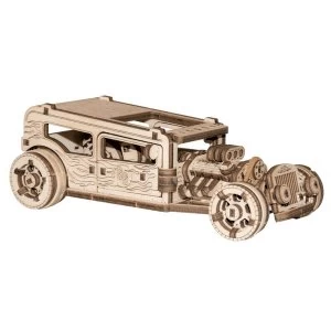 Image of Hot Rod Wooden City 3D Wooden Model Kit