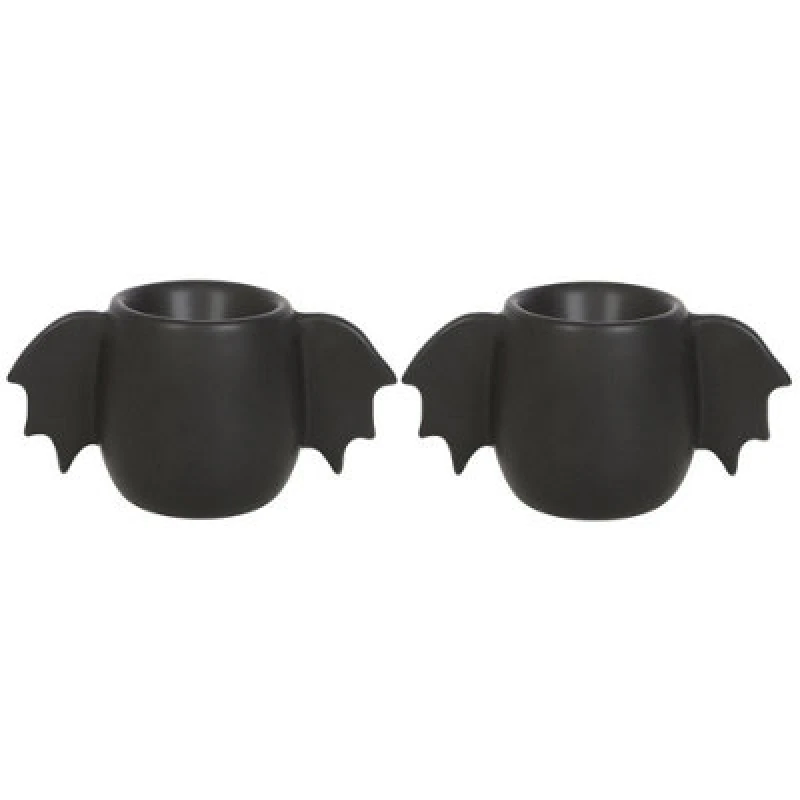 Image of Something Different Something Different Bat Egg Cup Set Pack of 2 in Black One Size Unisex 5063425924189