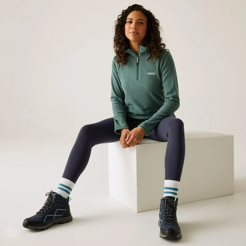 Image of Regatta Sweethart Half Zip Fleece Green female 16