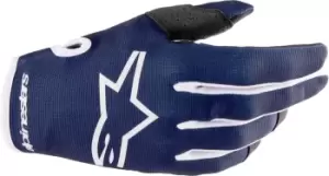 Image of Alpinestars Radar Motorcross Gloves, blue, Size 2XL, blue, Size 2XL