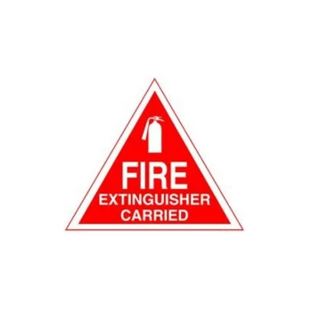 Image of Outdoor Vinyl Sticker - Red - Fire Extinguisher Carrier - V145 - Castle Promotions