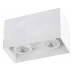 Image of White ceiling lamp Tecto 2 bulbs