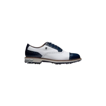Image of Footjoy PREMIERE SERIES Golf Shoes Mens WHITE/NAVY - UK100