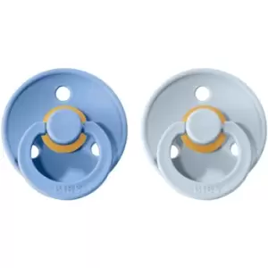 Image of BIBS Colour Natural Rubber Size 2: 6+ months dummy Sky Blue / Baby Blue 2 pc