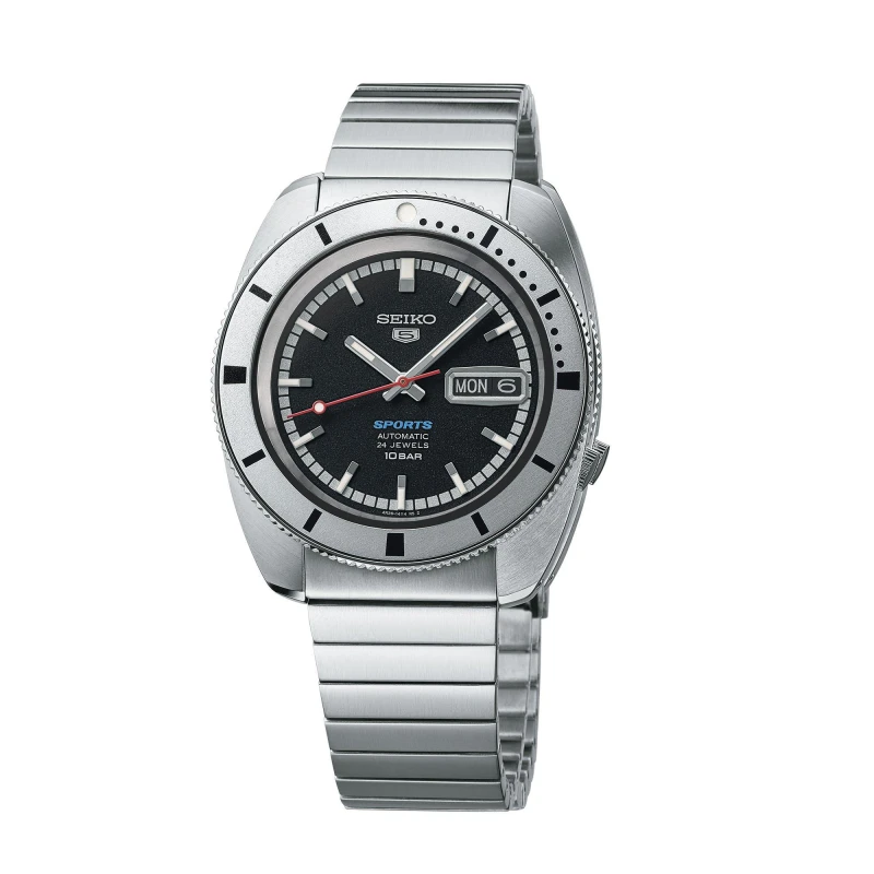 Image of Seiko 5 Sports SRPL05K1 1968 'Pepper Black' 1968 Recreation Watch - Limited Edition - W25454