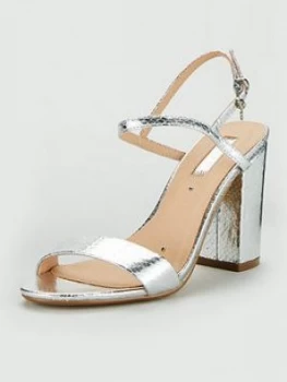 Image of Office Hero Heeled Sandal - Silver