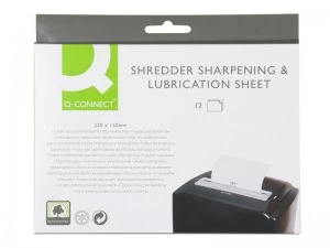 Image of Q-Connect Shredder Sharpening and Lubrication Sheet 220x150mm KF18470