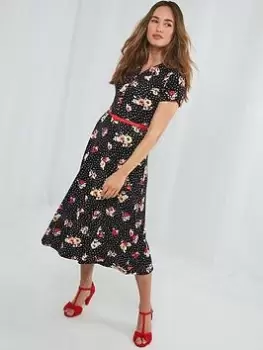 Image of Joe Browns The Martha Tea Dress -black, Black, Size 14, Women