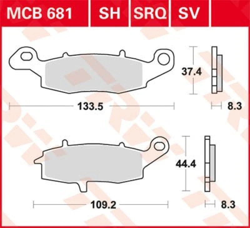 Image of TRW Lucas Brake lining MCB681