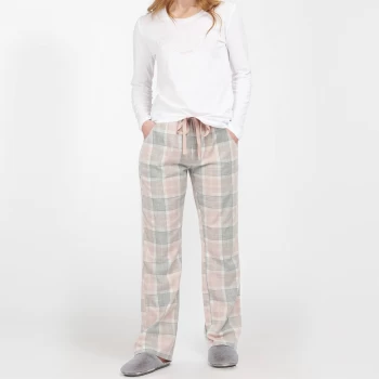 Image of Barbour Womens Phoebe Pj Set - Pink Tartan - M