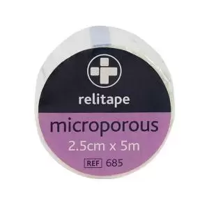 Image of Reliance Medical Relitape Microporous Tape 2.5cmx5m Pack of 12 685