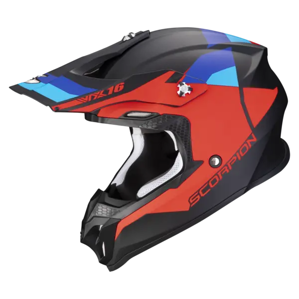 Image of Scorpion VX-16 Evo Air Spectrum Matt Black-Red-Blue Offroad Helmet 2XL