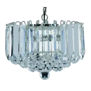 Image of Sigma 4 Light Ceiling Pendant Chrome with Crystals, E14