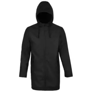 Image of NEOBLU Mens Antoine Wax Parka (L) (Deep Black)