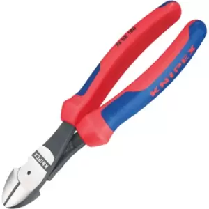 Image of Knipex 74 22 250 T Angled High Leverage Diagonal Cutters Tether At...