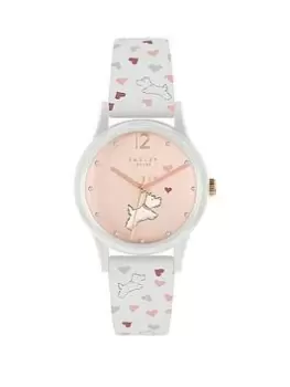 Image of Radley Ladies Large Chalk Heart Print Silicone Strap Watch Ry21374